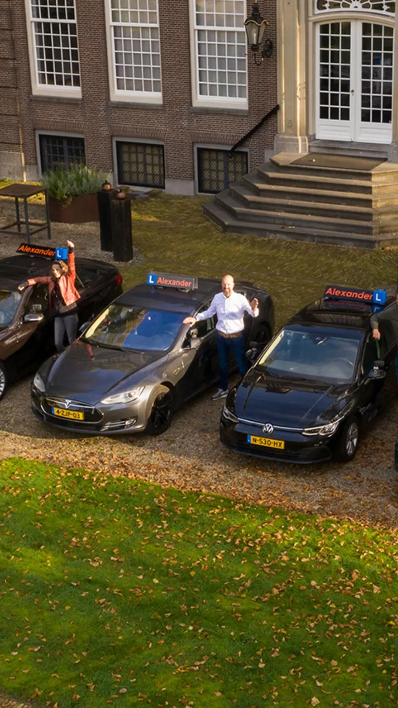 Website en leerlingpagina's voor Rijschool Alexander